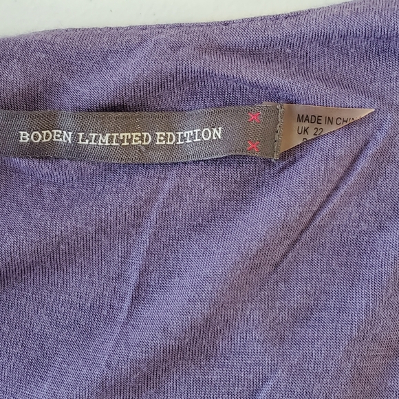 Boden Limited Edition Silk Blend Dress Size 18 V-Neck Stretch Midi Purple Office - Picture 14 of 15